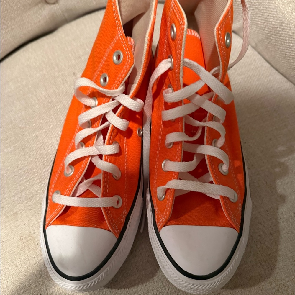 Converse Orange High-Top Sneakers